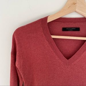 All Saints Beck cashmere merino v-neck sweater